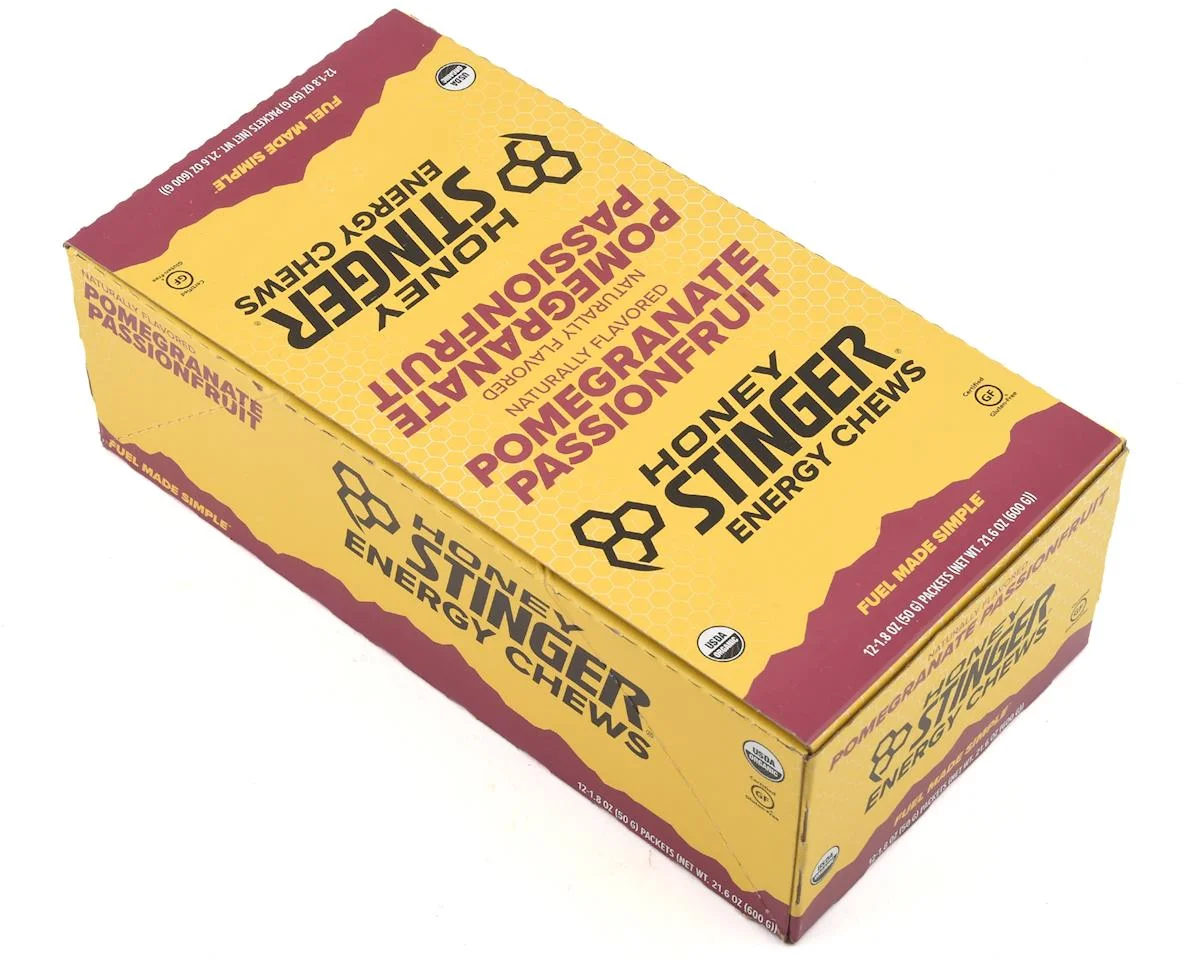 Honey Stinger Organic Energy Chews (Pomegranate Passion) (12 | 1.8oz Packets)